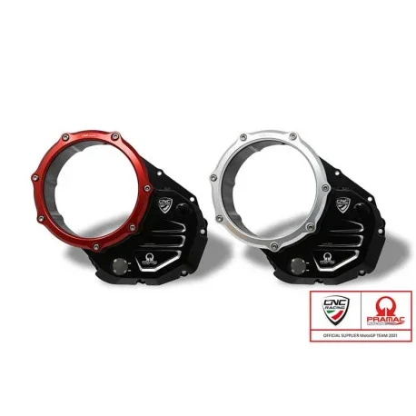 TRANSPARENT CLUTCH COVER CNC RACING HYPERMOTARD 950 PRAMAC EDITION