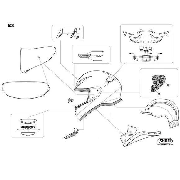 Ventilation Shoei NXR – Blanc Ref : SI0373