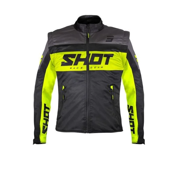 Veste enduro Shot SOFTSHELL 2024 – Noir / Jaune Ref : SO2472