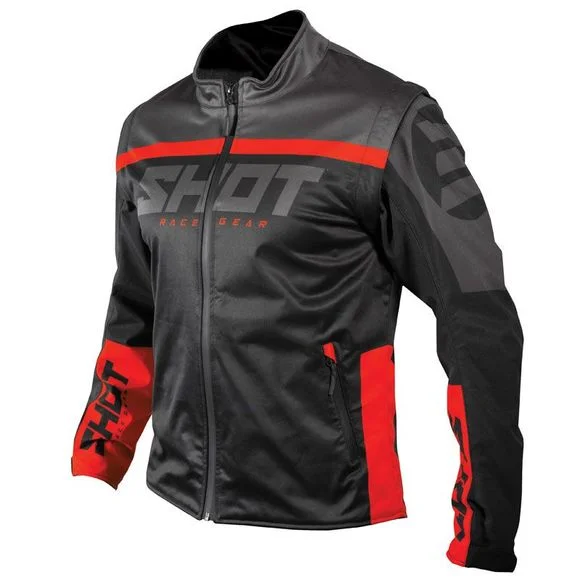 Veste enduro Shot SOFTSHELL LITE – BLACK RED 2022 – Noir / Rouge Ref : SO1916