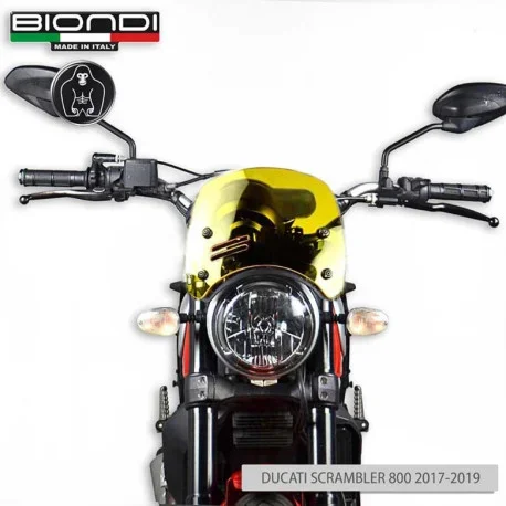 YELLOW TRANSPARENT WINDSHIELD SCRAMBLER BIONDI