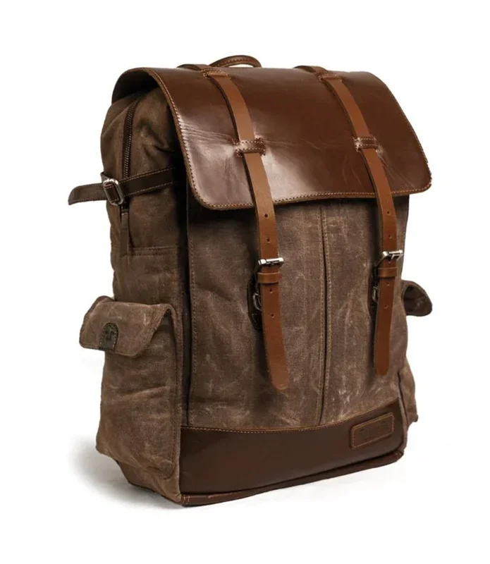 Zaino Vintage Moto Trip Machine – Rambler – Dark Tan